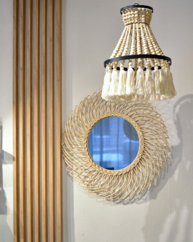 Ratan mirror, 80cm - 1